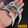 Juego Periférico Juguete de Metal Dragón Dorado de Cinco Garras Dientes Venenosos Luna Oscura Doble Punta Garra de Aleación Modelo Arma Giratorio