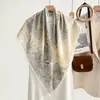 Bufanda de Georgette de Seda para Mujer, Nuevo Estilo Primavera y Otoño, Elegante Bufanda de Seda, Chal de Lujo Ligero, Bufanda Versátil, Bufanda Fina de Seda