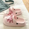 Zapatillas de Goma Eva Color Rosa con Cordones, Punta Fina, Tacón Kitten y Suela Gruesa, Resistentes al Desgaste y al Olor, Venta Caliente de Verano, para Adelgazar y Aumentar la Altura