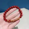 Pulsera de Tubo Curvo con Sutra del Corazón y Arena de Cristal de Contenido Medio, Pulsera Sencilla, Versátil, de Moda y Exquisita para Mujer, Suministro para Transmisiones en Vivo