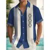 Camisa hawaiana de verano nueva de manga corta estampada, camisa versátil de manga media