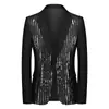 Ventas directas de fábrica transfronterizas vestido formal empalme traje brillante traje occidental club nocturno hombres anfitrión MC estudio fotográfico chaqueta hombres