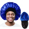Amazon sombrero redondo de ala ancha de doble capa de color salón de belleza de seda gorro de luna todo partido gorro de ducha gorro de dormir de color
