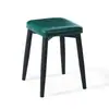 Taburete cuadrado para mesa de comedor casera personalizado, taburete cuadrado simple y grueso de madera maciza, taburete cuadrado apilable y reforzado para sala de estar y comedor