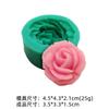 Molde de silicona para vela de rosa columna de flores tridimensional decoración de pastel Día de San Valentín vela de aromaterapia de rosa cubo de hielo molde para hockey sobre hielo