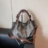 Bolso de Mano Transfronterizo Nicho Gran Capacidad para Mujer 2025 Verano Nueva Moda Simple Commuter Hombro Cruzado Tote