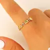 Anillo Abierto de Cobre con Incrustaciones de Circonio, Concha Simple y Elegante, Estrella de Mar, Caballito de Mar, Tortuga para Mujer, Lujo Ligero de Nicho con un Toque de Alta Gama