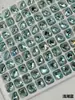 6*8 Unha de Ovo de Pombo Diamante Flash Multifactado Oval Fundo Pontiagudo Diamante K9 Joia para Unhas Usável Atacado