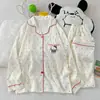 Nuevo Otoño 120g Tamaño Completo Cuatro Yardas Transmisión en Vivo Nueva Mercancía Pijama Doble Largo Cárdigan Ropa de Casa