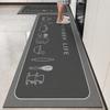 Alfombrillas para Piso de Cocina Antideslizantes, Absorbentes de Agua, Suaves de Barro de Diatomeas, Resistentes al Aceite, Secado Rápido, Resistentes a Manchas y Fáciles de Cuidar Alfombras, Envío Directo Transfronterizo