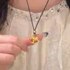 Collar con Colgante de Pony Chapado en Oro Real de 24 Quilates con Circonita Cadena para Clavícula de Lujo Ligero de Moda Joyería Versátil para el Temperamento para Mujeres
