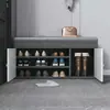 Banqueta para cambiarse los zapatos en la entrada, zapatero para el hogar, estante zapatero de almacenamiento para la entrada, banco largo para sentarse y ponerse los zapatos