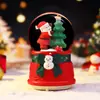 Bola de cristal de Natal produto novo transfronteiriço caixa de música, caixa de música criativa com neve brilhante Papai Noel, presente de feriado