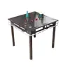 Capa de Couro Transparente Quadrada Impermeável e à Prova de Óleo Toalha de Mesa Resistente a Altas Temperaturas Acessível Luxo Cobertura para Mesa de Fogo Retangular Borda Suspensa Canto