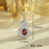 Plata de Ley S925 Nuevo Colgante de Granate Calabaza Fulu Nicho Lujo Ligero Moda Cadena para Clavícula de Niña