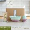 Juego de Herramientas para Matcha de Loto en Relieve Color Degradado Tazón para Matcha Batidor de Té de Gres Soporte para Batidor de Té Batidor de Té Juego de Siete Piezas