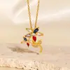 Colar de Girassol Europeu e Americano Transfronteiriço Cravejado de Diamantes para Mulheres, Cobre Banhado a Ouro, Joia de Luxo Leve de Alta Qualidade, Pingente de Pétala que Não Desbota