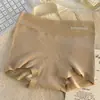 Ropa interior tipo boxer de algodón para mujer, de algodón puro, cintura media-alta, sin costuras, 100% algodón, entrepierna antibacteriana, transpirables, tipo boxer para mujer