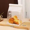 Saco de Embalagem para Pão de Forma 450g Selagem com Arame Enrolado Saco Quadrado Fatiado Assado Mochi Biscoito Alimento Saco com Fecho Ziplock