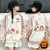 Ropa base estilo academia para niñas primavera y otoño 2026 nuevo estilo ropa infantil moderna niños medianos y grandes top para bebé con forro polar