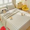 Nueva Sábana de Cama de una Pieza, Suave, Amigable con la Piel, Estilo Fresco, 100% Algodón Estampado, para Todas las Estaciones, Sábana Ajustable y Funda de Almohada