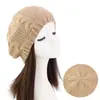Boina de Lã Torcida Color Sólida Estilo Coreano Moda Outono Inverno Boné de Lã com Botão Boné Versátil para Vestido JDM-180C