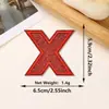 Parches bordados de letras inglesas 26 y números con lentejuelas rojas más vendidos transfronterizos con adhesivo termofusible para decoración de ropa