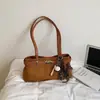 Bolsa tote de camurça retrô para mulheres, nova coleção 2026, bolsa de ombro versátil para o dia a dia, grande capacidade, bolsa de mão elegante e sofisticada