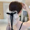 Pinza de Clip con Lazo de Malla y Gypsophila para Bebé, Pasador de Pelo de Gama Alta para Cola de Caballo Baja, Accesorios para el Cabello en la Parte Posterior de la Cabeza