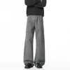 Pantalones de Trabajo Estilo Americano para Hombre, Algodón Puro, Verde Militar, Bolsillos Grandes de Parche, Cintura Alta, Pierna Recta, Pantalones Sueltos de Pierna Ancha, Nuevo Modelo 2026