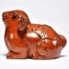 Adorno de Oveja Pequeña Tallada en Madera de Palo de Rosa, Madera de Ébano Madera Maciza Mini Oveja del Zodíaco Fortuna Mascota de Té Decoración para el Hogar