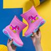 Botas de Lluvia para Niñas, Forradas de Polar Impermeables Antideslizantes para Niños Pequeños y Niños Jóvenes, Gruesas y Cálidas