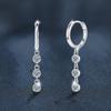 Brincos de borla de moissanite alto sentido 925 prata esterlina versão coreana simples de pequenos brincos frescos fabricantes de suprimentos de joias para orelha