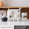 Conjunto de chá de viagem Panda portátil para uma pessoa Xícara expressa acampamento ao ar livre fofo simples uma chaleira três xícaras portátil para fazer chá