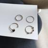 Conjunto de Anéis de Quatro Peças Borboleta Super Fada para Mulheres Ins Anel Personalizado para Dedo Indicador Popular Estilo Frio Design de Nicho Anel