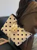 Bolsa Tote Grande de Bolinhas Color Block Shuai Mi para Mulheres, Novo Estilo de Verão Bolsa de Mão Relaxada, Bolsa de Ombro