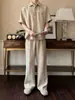 Pantalones de Vestir de Lino de Alta Calidad con Mezcla de Algodón Estilo Lujo Old Money A-line Planchados Transpirables Casuales de Pierna Recta