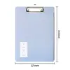 Deli 72605 Portapapeles de Plástico Tablero para Bloc A4 Clip Metálico Carpeta Transparente Portapapeles Tablero de Escritura Clip Board Clip para Libros