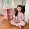 Conjunto de roupa de casa infantil unissex com estampa de desenho animado, ideal para o outono e inverno. Pijama macio e confortável para crianças, tamanhos 80 a 150, com calça comprida.