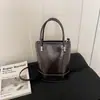 Diseño estilo coreano, elegante y de alta calidad, bolso de mano vertical de gran capacidad, bolso tipo cubo para hombro o cruzado para mujer