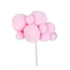 Decoración de pastel serie arcoíris globo aerostático tridimensional nubes luna meteoro color láser tarjeta tarjeta de fiesta plug-in