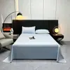 2026 Novo Estilo Seda de Gelo Lavada Estilo Luxo Leve Lençol de Cama Peça Única Lençol de Seda de Gelo Lavada