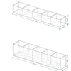 Suporte de Canudo Acrílico Transfronteiriço Altura Ajustável Caixa de Armazenamento de Louças Rack de Armazenamento para Pendurar em Armário/Parede