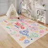 Tapete de Engatinhar Infantil Desenho Animado Fofo, Tapete para Sala de Estar, Quarto, Cabeceira da Cama, Tapete de Chão Antiderrapante e Resistente a Manchas, Tapete Completo de Grande Área
