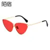 Gafas de Sol Nuevas Transfronterizas Metal Mujer Retro Marco Grande Marco Negro Estilo Personalizado Europeas y Americanas Ojo de Gato para Hombre