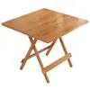 Mesa plegable de bambú, mesa de comedor para uso en casa, mesa de comedor para apartamentos pequeños, mesa cuadrada portátil simple para exteriores, mesa cuadrada para balcón para montar puestos