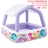 Alberca Inflable Intex con Bomba, Parasol, Alberca de Juegos Acuáticos para Casa de Niños, Alberca de Pelotas Oceánicas para Bebés y Niños en Interiores