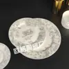 Venta al por mayor transfronteriza Vajilla de Porcelana Ósea Dijia Serie Ruyi Tigre Plato para Comida Occidental de Hotel Plato para Bistec Plato para Taza Plato para Bol Cuchara Vajilla