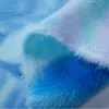 En stock 300g tela de terciopelo de visón teñido tie-dye color jade para ropa, muñecas y juguetes, tela de visón pequeña impresa tie-dye