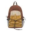 Nova Mochila Pequena Retrô Contrastante Mini Mochila Escolar Senso de Design Ruiying Leve Cordão ao Ar Livre Montanhismo Mochila Pequena